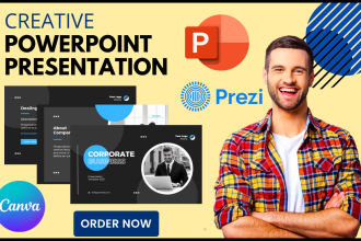 design an interactive prezi, canva, and powerpoint presentation