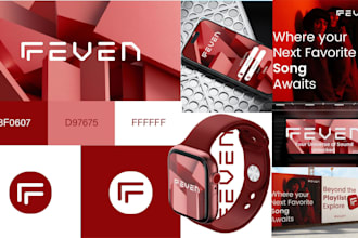 design full brand identity with brand kit and logo branding