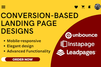 design converting unbounce, leadpages, convertri landing pages