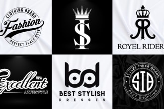 do modern luxury fashion, urban streetwear, and clothing brand logo design