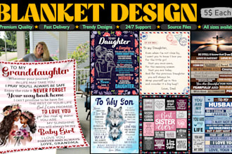 do custom, profitable, trending blanket designs for you