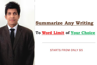 summarize any writing to your desired word limit