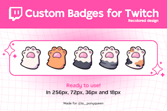 create cute custom badges for your twitch subscribers