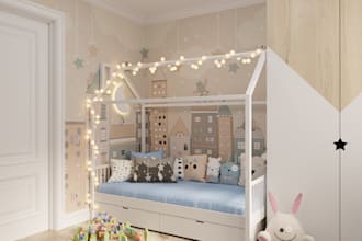 develop 3d design and realistic visualization of kids room