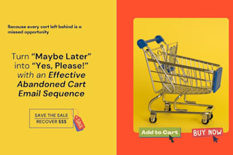 write abandoned cart email series to save your potential sales