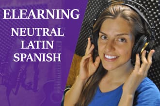 record neutral latin spanish elearning voice over