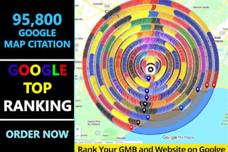 do 95,800 google maps citations for gmb ranking and local business SEO