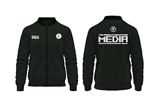 layout front and back polo shirt and bomber jacket  in adobe photoshop