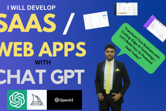 make ai saas and ai web apps using chat gpt and ai art