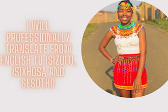 professionally translate from english to isizulu