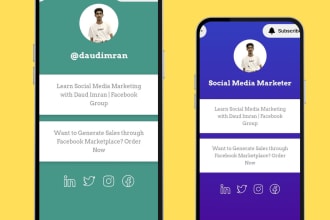 set up linktree bio link landing page for social media