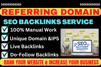 create 6000 high quality referring domain backlinks for top ranking