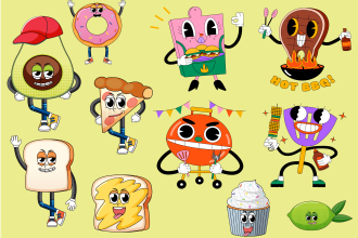 make vector doodle art illustration, doodle pattern, doodle sticker, nft design