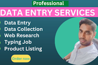 do data collection, web research, copy paste, data entry in 24 hours