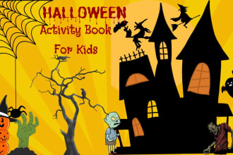 halloween activity pages with book cover