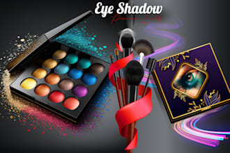 design eyeshadow palette and cosmetics packaging