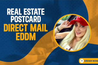 design an amazing real estate postcard, recipe card, direct mail eddm