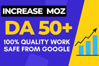 increase domain authority moz da 50 plus
