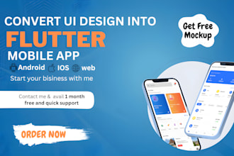 design your flutter app ui for android IOS and web