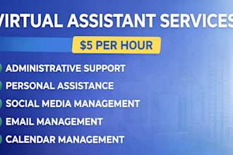 be your dedicated remote virtual assistant for admin support