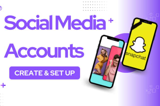 create tik tok, pinterest, snapchat account