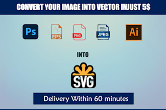 do vector tracing convert image to vector svg, ai, eps, PDF