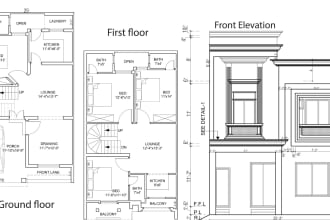 be your architect, draftsman for house plan, 2d floor plan, autocad drawing