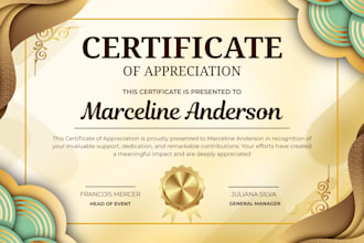 design award certificate, diploma certificate, gift design
