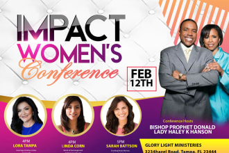 design amazing church or event flyer in 6 hours
