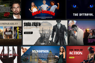 design a pitch deck presentation for your film, TV show, series, or movie