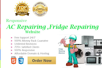 ac and fridge repairing website development