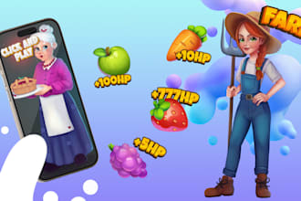 create 2d game art props, items, icons