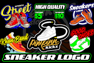 design professional sneaker or shoes logo for your store
