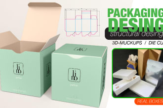 do packaging box design, structural  desing, exclusive and unique box
