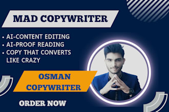 edit, proofread and humanize ai generated copy