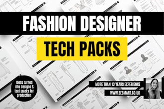 design and create a fashion tech pack for production