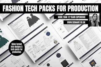 design and create a fashion tech pack for production