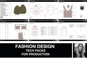 design and create a fashion tech pack for production