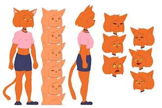 draw your character design and turnaround