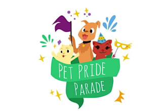 design an awesome pet pride logo with express delivery