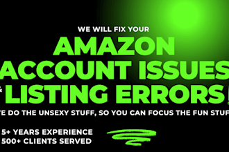 resolve your account errors and fix your amazon product listing issues