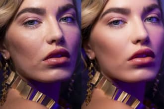 do portrait photo retouching and photoshop editing