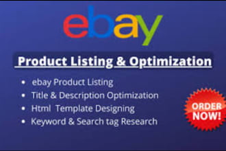 do ebay SEO listing, ebay product listing, ebay listing, ebay lister