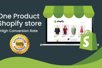 create one product shopify store, shopify dropshipping store