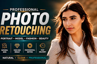 professionally retouch portrait, model and beauty photos