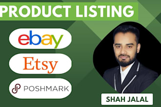 do ecommerce product listings on ebay, etsy, and poshmark