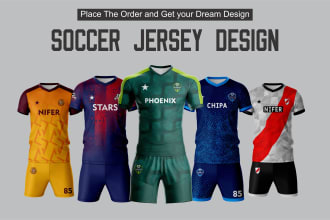 do custom soccer, football jersey, or uniform  design