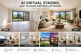do ai virtual staging, day to dusk and decluttering for real estate