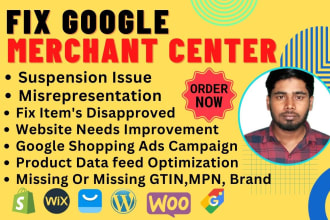 fix google merchant center suspension, misrepresentation, shopping ads, gtin