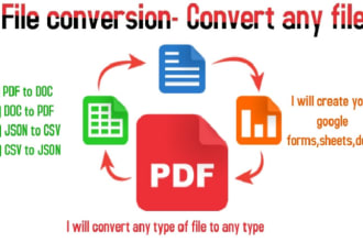 convert pdf, jpg,html, excel, doc, zip, rar, file format